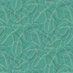 Zentastic leaves on teal green 25cm cut WOF