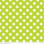 Le Creme Medium Dot on Lime 25cm cut WOF