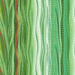 Dreamscapes Digital Green, ombre style wavy lines, 25cm cut WOF