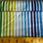 Remix, Blue and Green stripes, 25cm cut WOF