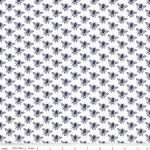 In the Meadow Honey Bee Fabric, Navy Bees on White, 25cm cut WOF