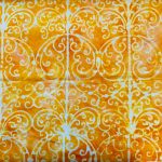 Garden Party, Gazebo, Mango, Batik 25cm cut WOF