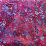 Garden Party, Garden Gate, Cranberry, batik, 25cm cut WOF