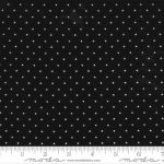 Twinkle Midnight, White Stars on black, 25cm cut WOF