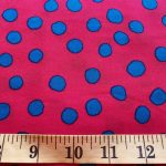 Kids Parade, Blue spots on red, 25cm cut WOF