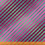 Talisman Magenta stripe with metallic, 25cm cut WOF