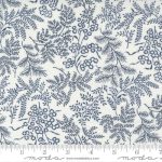 Nantucket Summer, Cream Navy Sprigs, 25cm cut WOF