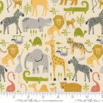 Noah's Ark Animal Parade on Cream, 25cm cut WOF