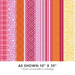 Serendipity, Pink multi design stripe, 25cm cut WOF