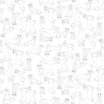 Wieners (or sausage dogs), outline black on white, 25cm cut WOF