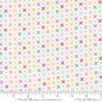 Laguna Sunrise Off White, Multi Crosses, 25cm cut WOF