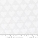 XOXO I Heart You, Lace, white hearts on white, 25cm cut WOF